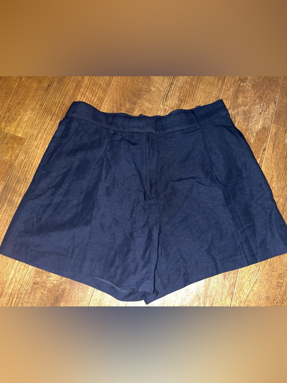 H&M Women’s Linen Shorts - Navy/Dark Blue